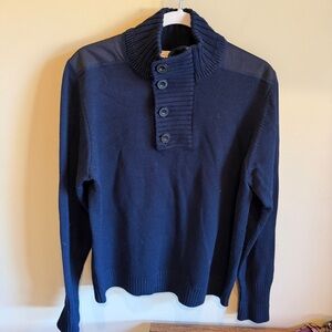 Alan Paine Merino  Wool Sweater Elbow Patches